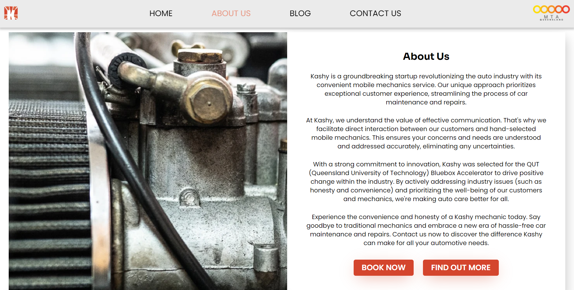 An about us page for a car servicing company's website